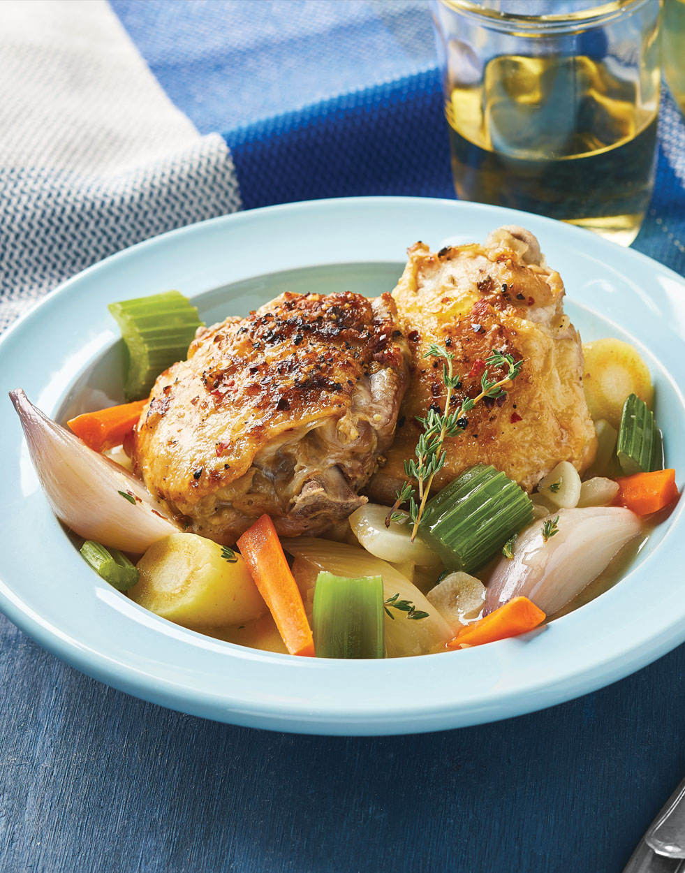 Chicken thighs and vegetables instant online pot