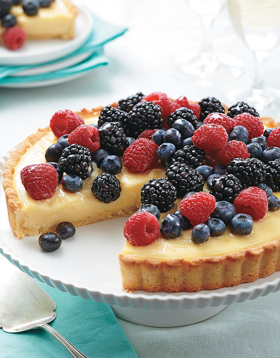 Summer Fruit Tart With Honey Lemon Cream And Fresh Berries Recipe Summer Fruit Tart With Honey Lemon Cream And Fresh Berries Recipe