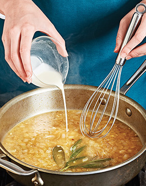 To thicken the sauce and balance its sweetness, mix cornstarch with vinegar and whisk it into the sauce.