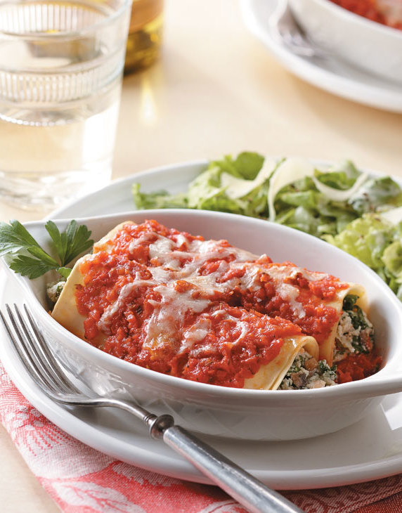 Spinach & Mushroom Manicotti