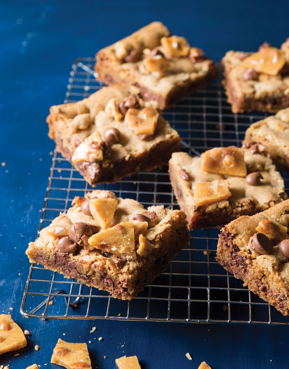 Chocolate Chip & Peanut Brittle Cookie Bars