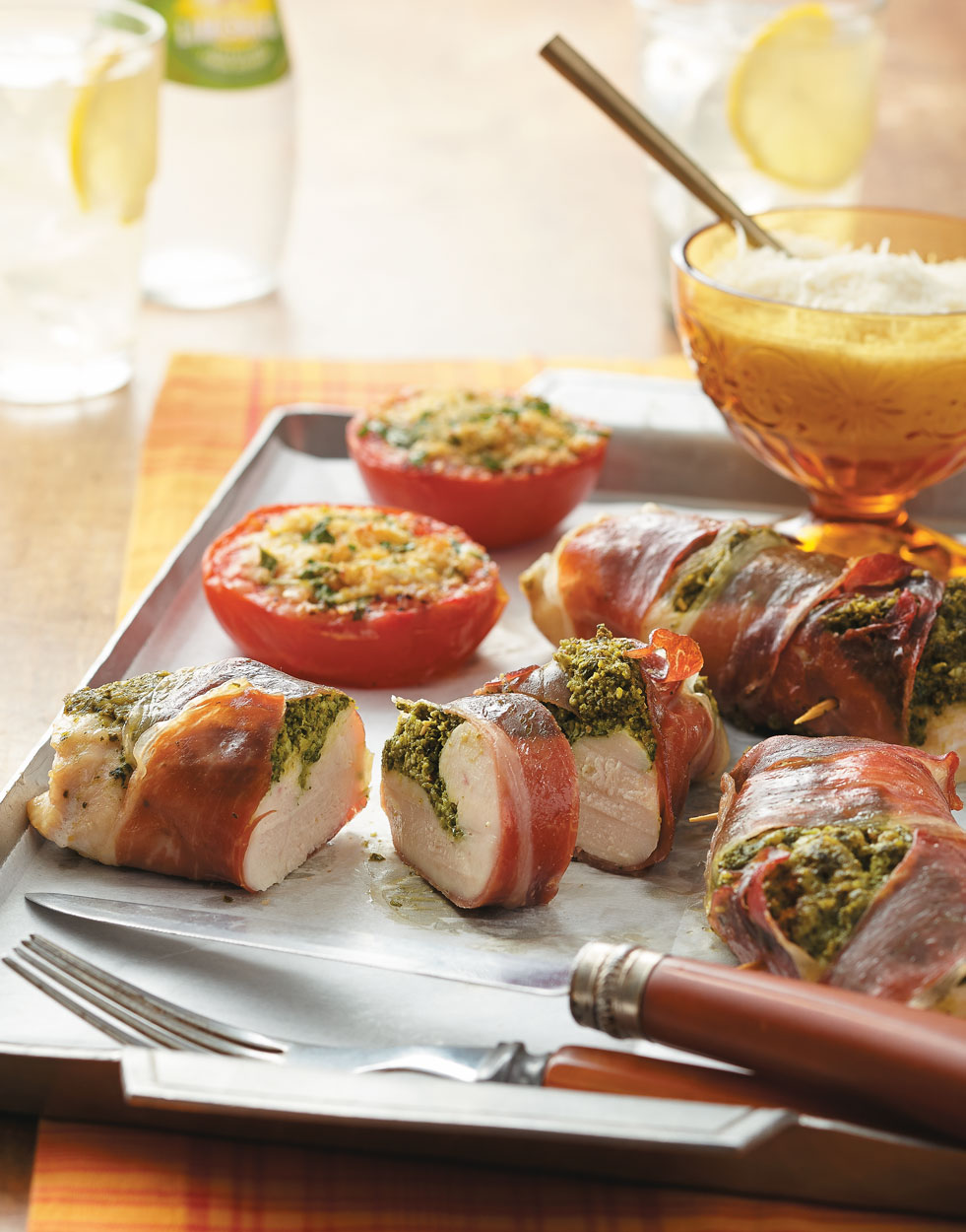 Prosciutto-Wrapped Chicken with Sage Pesto