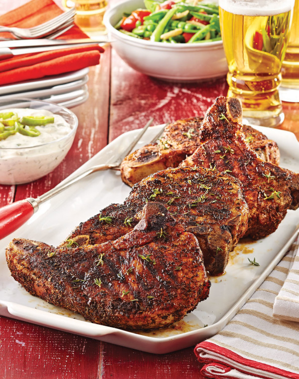 Smoky Spiced Pork Chops with Green Chile Aioli