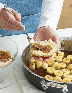 For additional flavor and moisture, spoon some of the sauce onto cut sides of shortcakes before assembling.