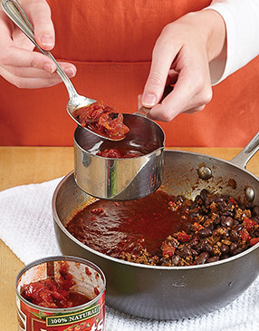 The fire-roasted tomatoes add subtle, smoky flavor to the chili, as well as natural sweetness.