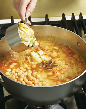 Canned artichoke hearts in water are best for this recipe. Marinated varieties will give the soup an off flavor.