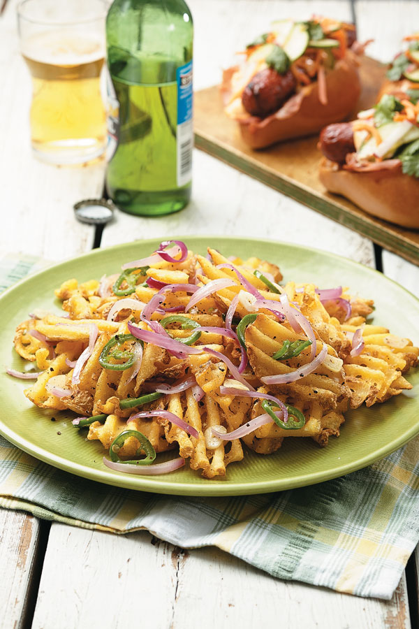 Salt & Pepper Fries with Onion & Jalapeno Recipe