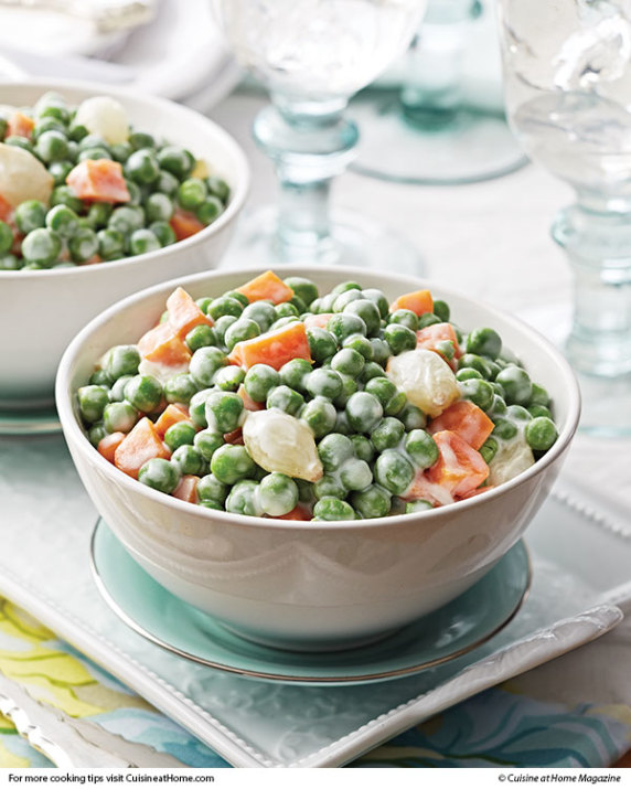 Creamed Peas & Carrots with pearl onions Recipe