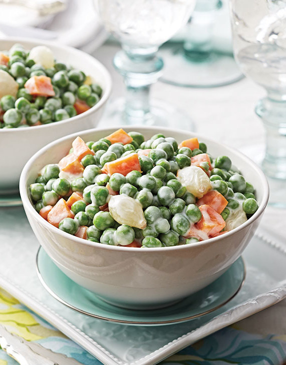 Creamed Peas & Carrots with pearl onions