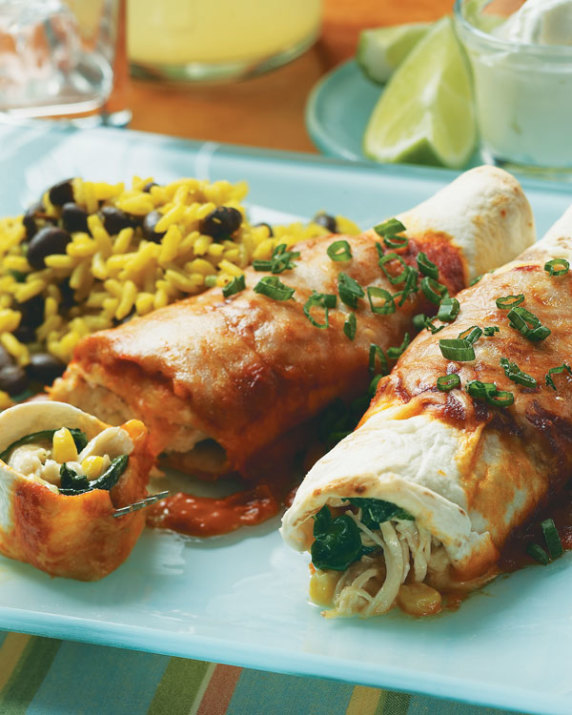 Chicken & Spinach Enchiladas