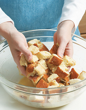 A big bowl is necessary for tossing the amount of bread that you'll be using.