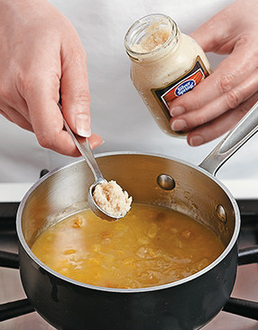 Add horseradish after sauce has thickened to help retain its mustard-like heat.