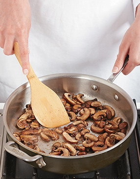 To add extra depth and hearty flavor to this vegetarian chowder, brown the mushrooms first.