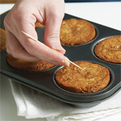 Bake the cakes until a toothpick inserted in the center comes out clean. Do not overbake.