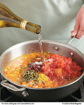 Use a good bottle of wine &mdash; one that you can also serve. Reducing the mixture intensifies the flavors.