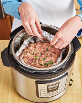 Instant Pot Mediterranean Meatloaf with baby potatoes Recipe