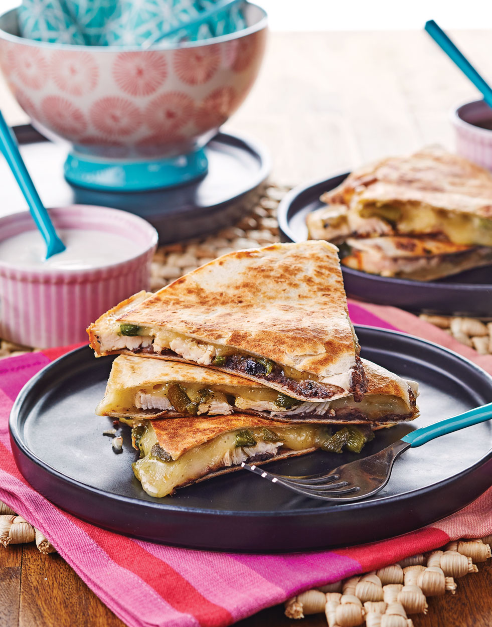 Chicken & Poblano Quesadillas Recipe