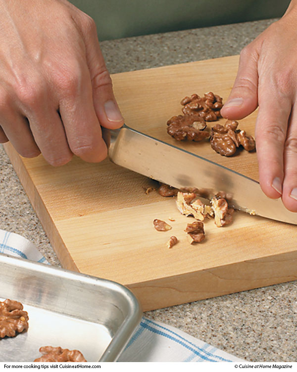 How to Chop Warm Toasted Nuts