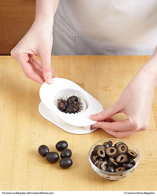 Kitchen Tip: Slicing Olives Quickly - Frieda Loves Bread