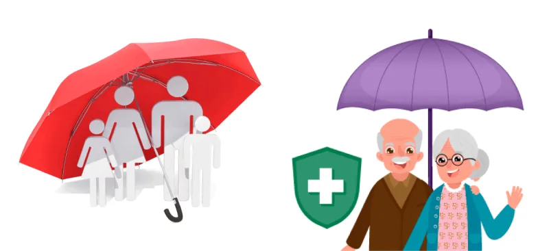Difference Between Senior Citizens & Family Health Insurance