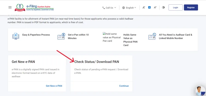How To Download PAN Card via Income Tax e-Filing Website? Step-1