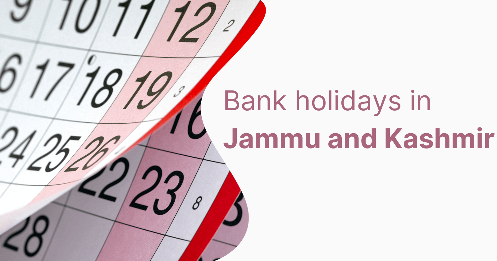 List of Bank Holidays in Jammu and Kashmir in 2023