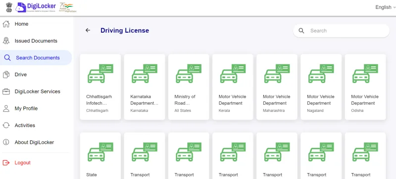 hhow to Upload a Driving Licence in DigiLocker - Step 6