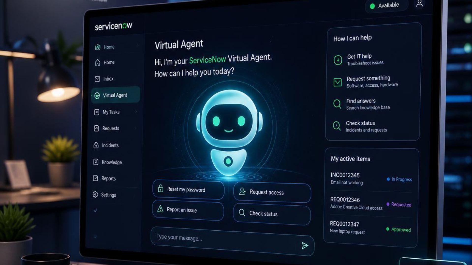 ServiceNow Virtual Agent: Enhancing IT Support with Conversational AI and Workflow Automation