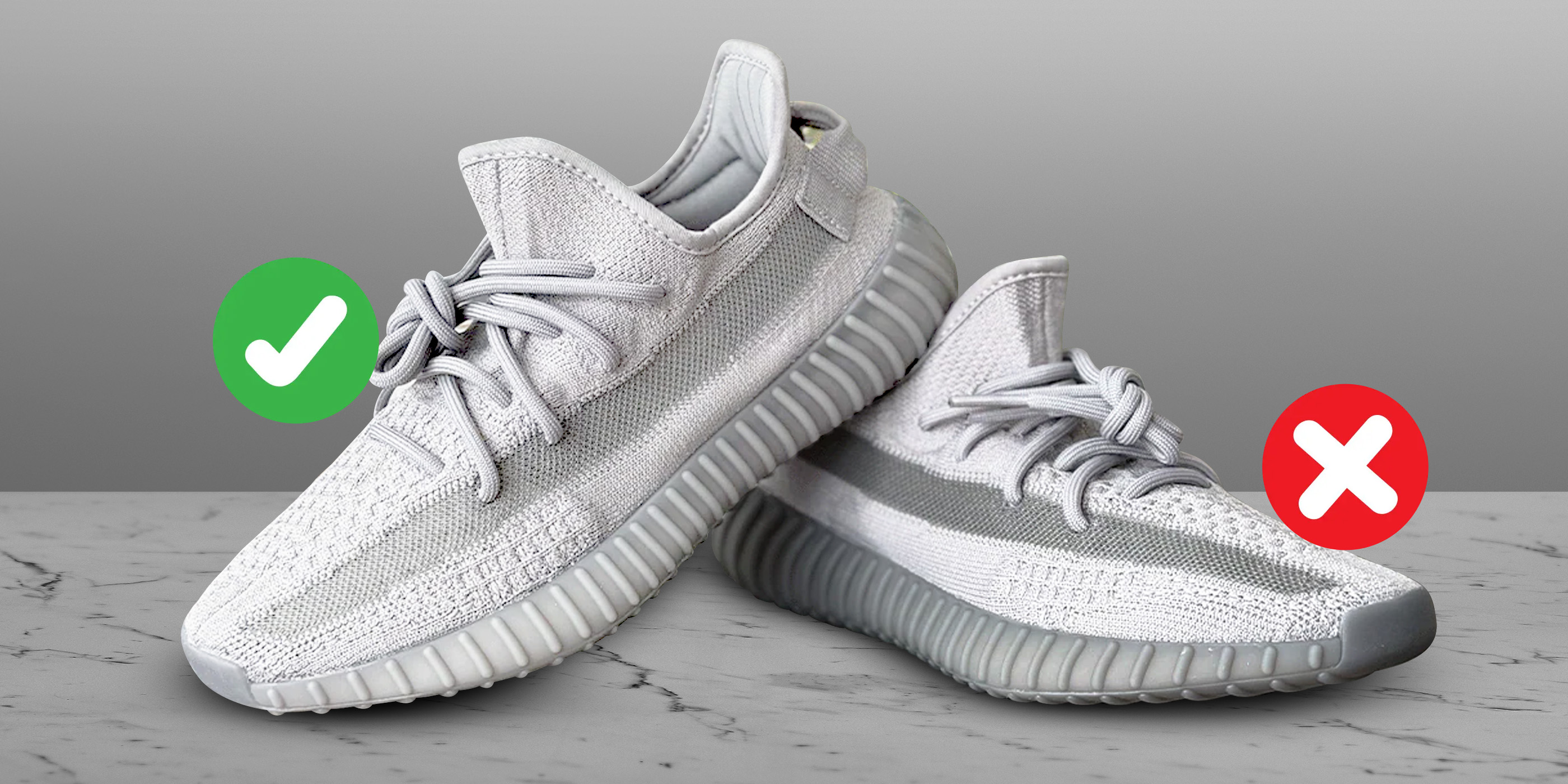 yeezy fake real