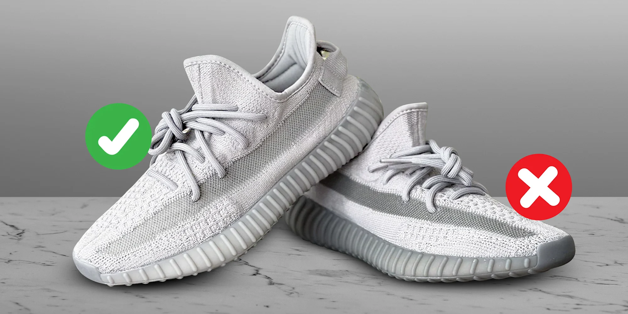 yeezy fake real