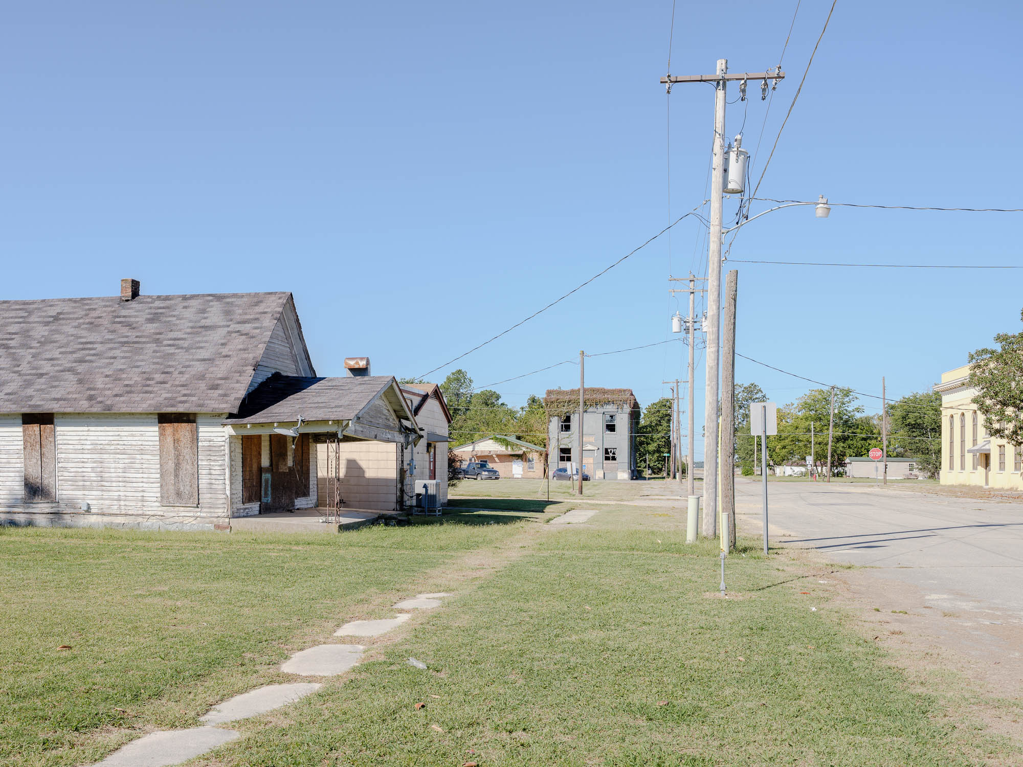 old buildings on road