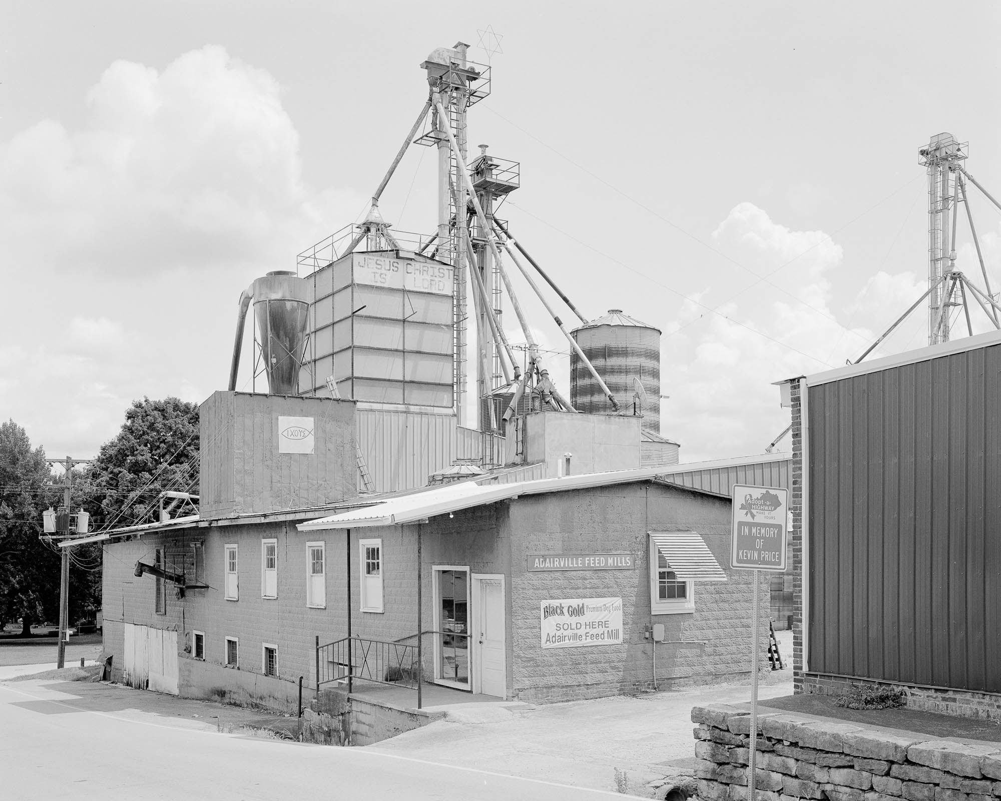 feed silo with jesus christ is lord sign