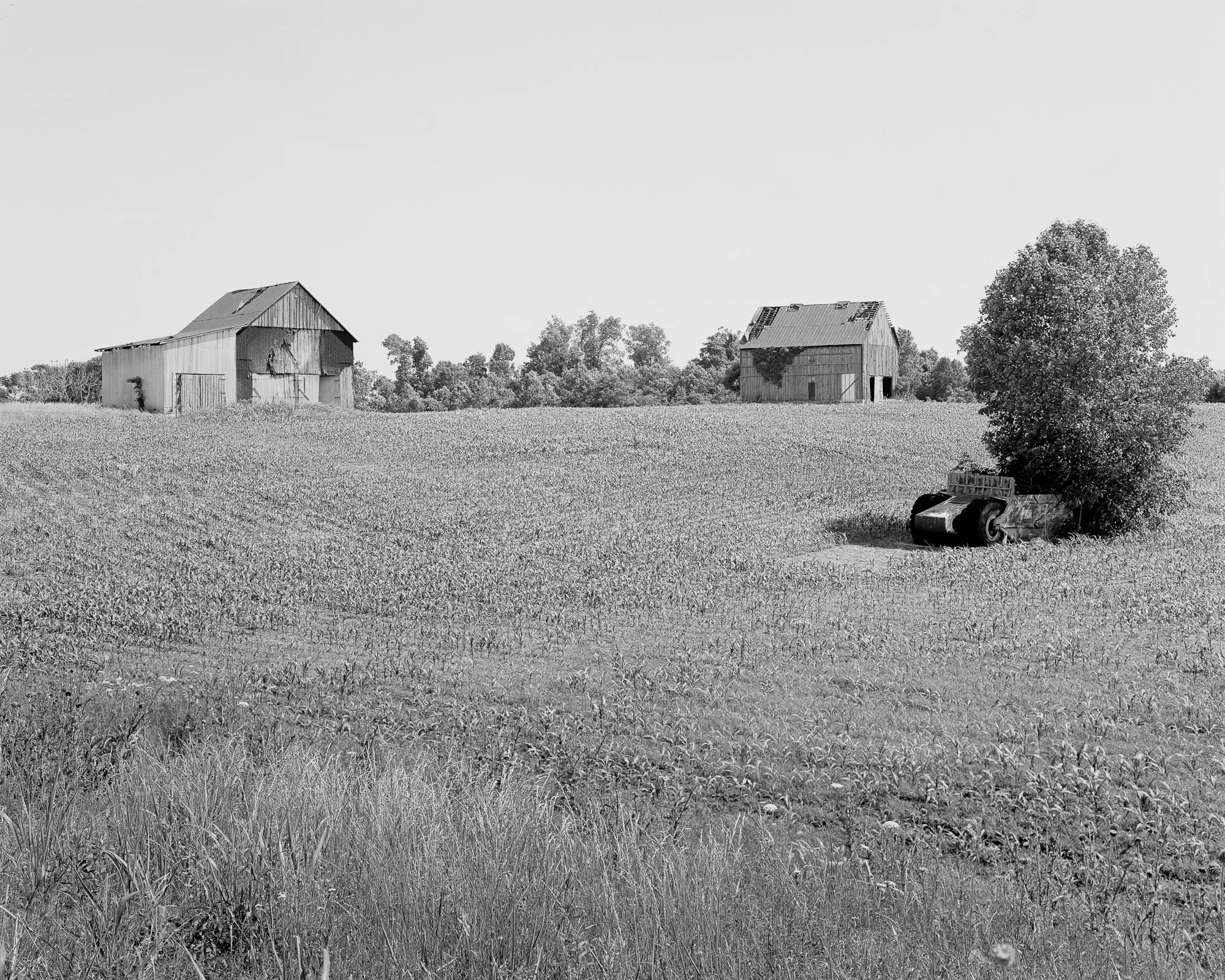 old barns and farm equipment
