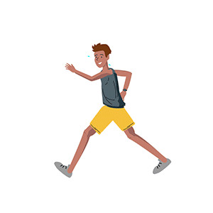 Gif de hombre joven trotando