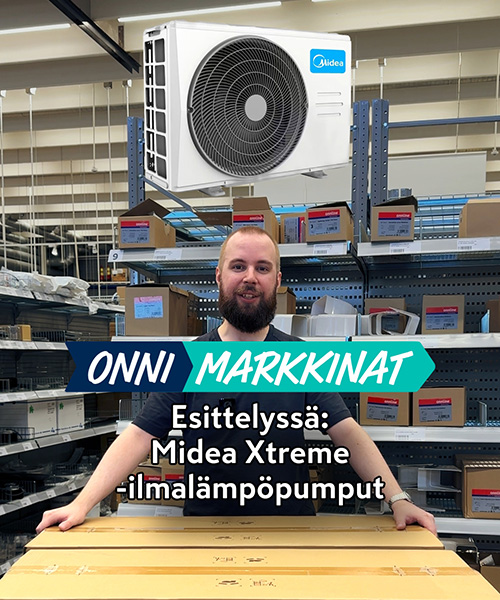 Kuvabanneri - Onnimarkkinoiden laskeutumissivulle - Tällä Onnistuu / Midea