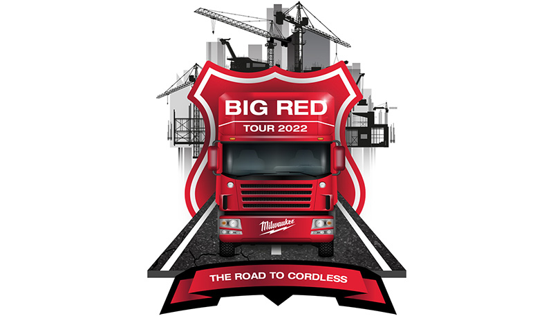 Banneri - Milwaukee BIG RED -sivulle - tapahtuman logo
