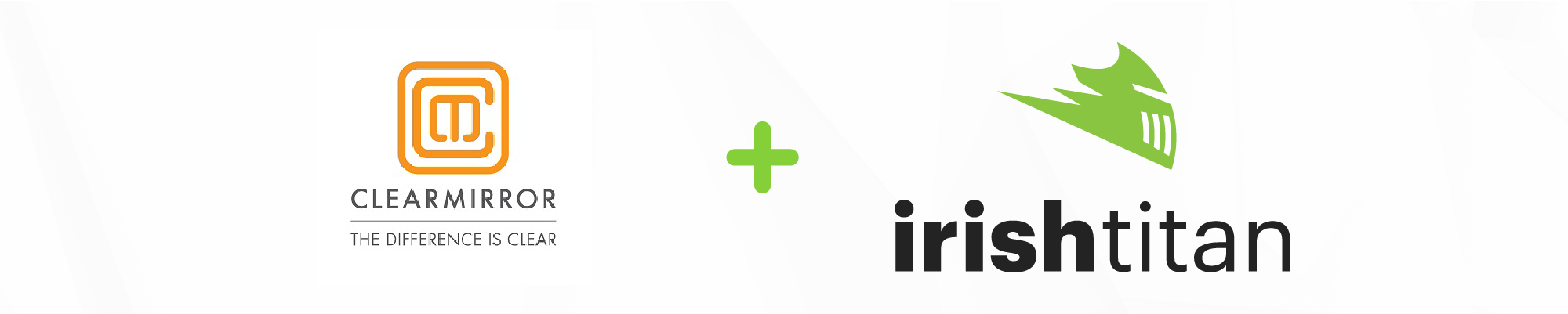 ClearMirror + Irish Titan logo for header image