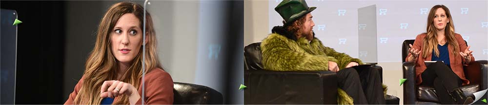 Greta Brooks and Darin speaking at Ecomm Forum