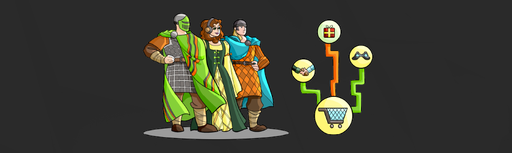 Titan Loyalty Header Image, three Titans, and Ecommerce Icons