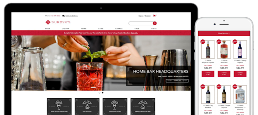Surdyk's Website screenshots in desktop and mobile