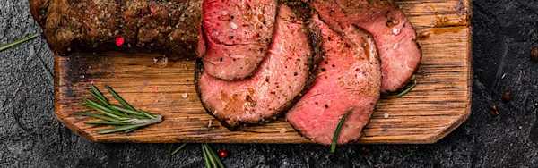 Northstar bison meat on a wooden board