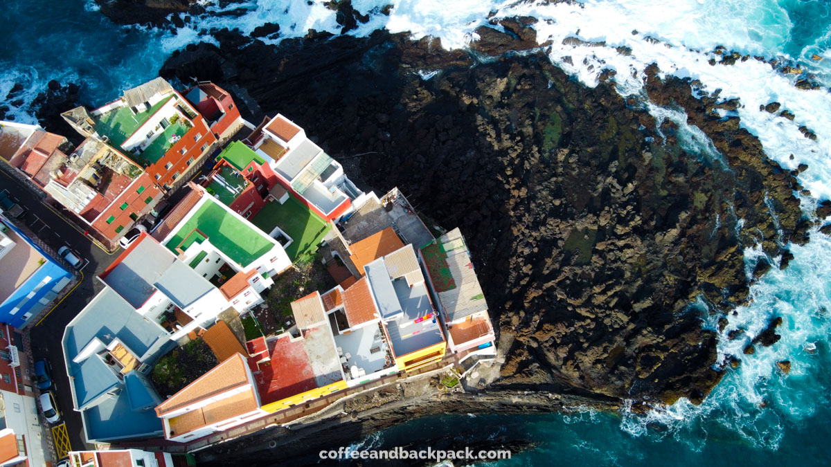 Puerto de la Cruz from the sky