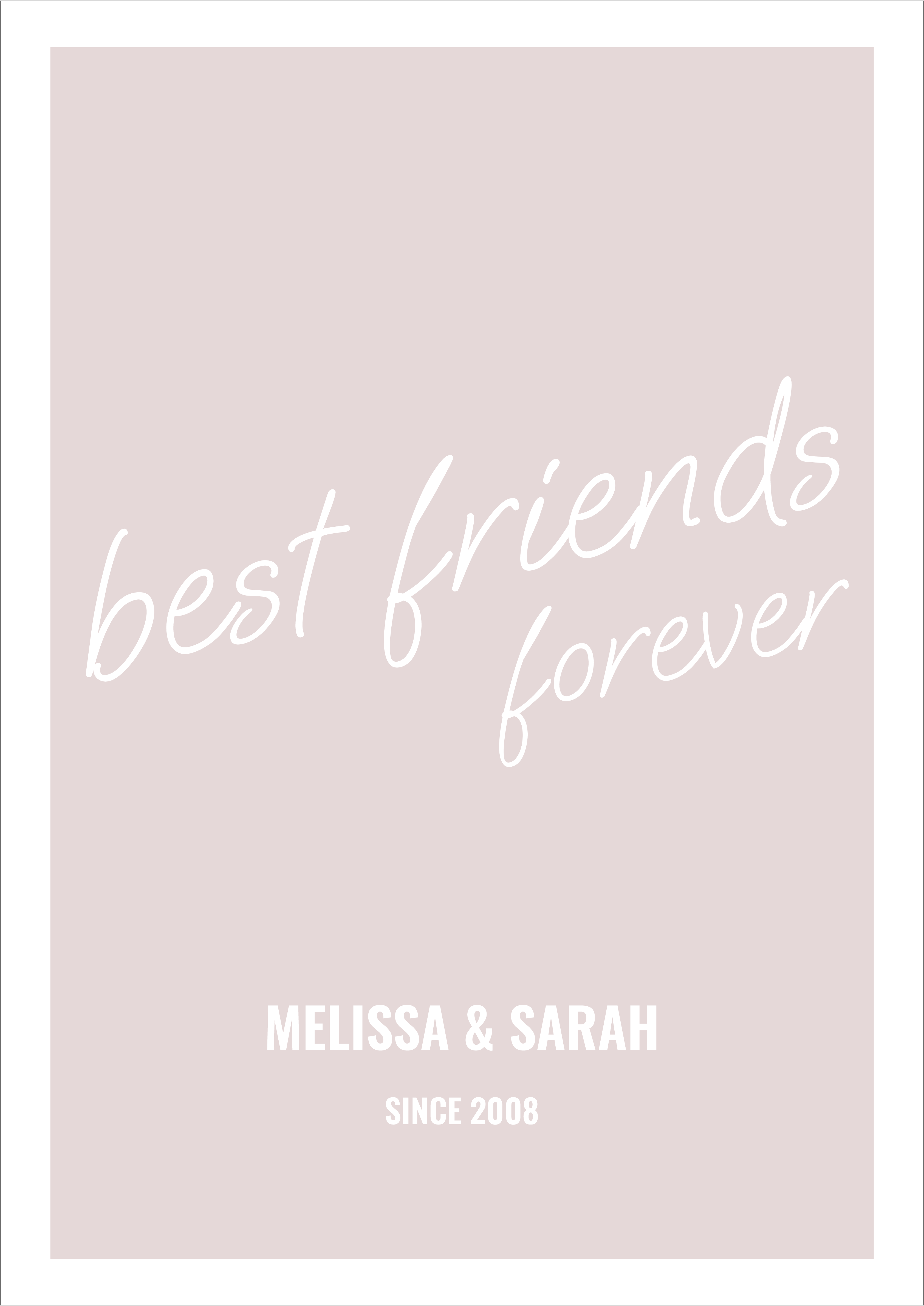 BFF Beige - Dates&Names Poster