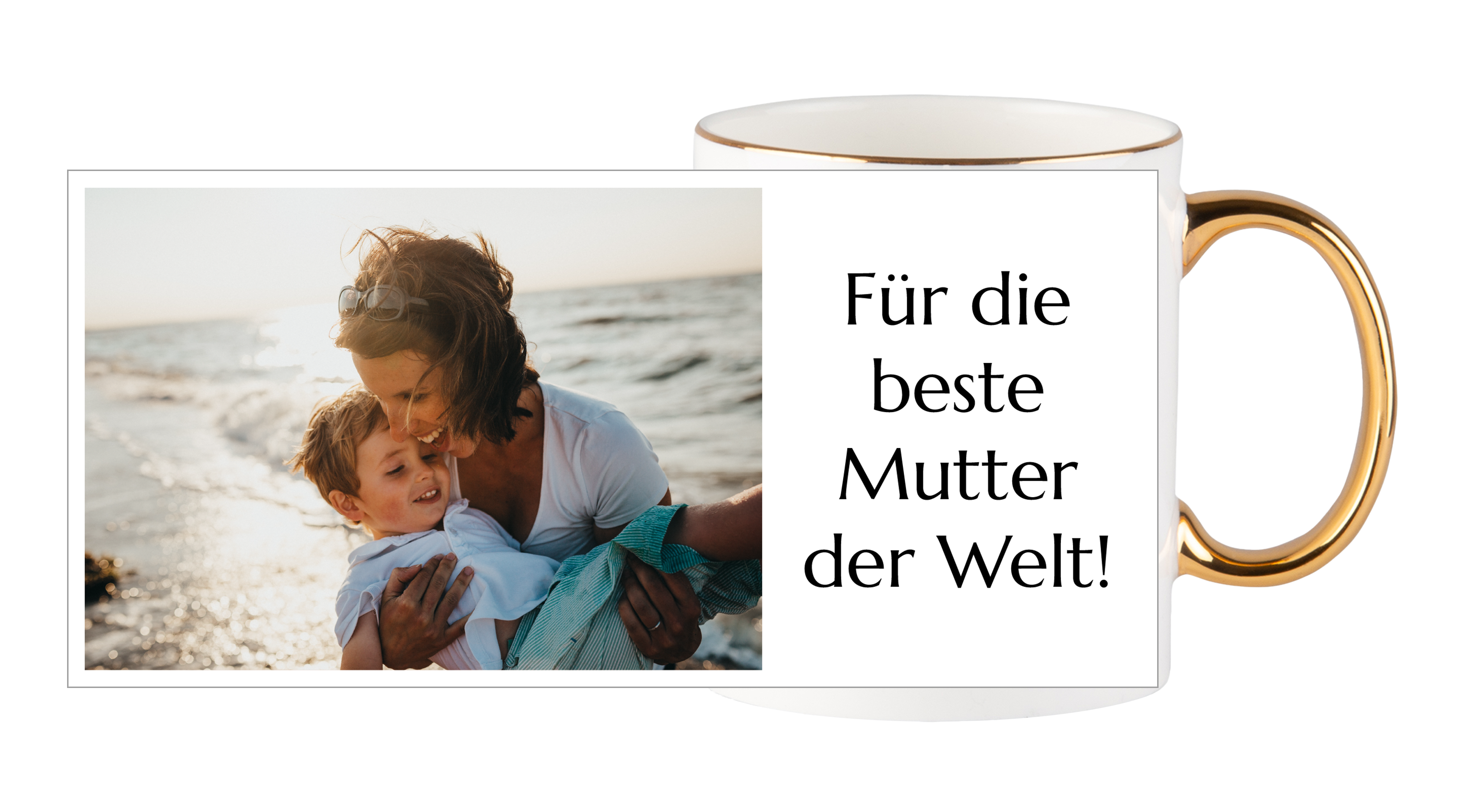 Image avec texte 3 - Tasse avec anse dorée