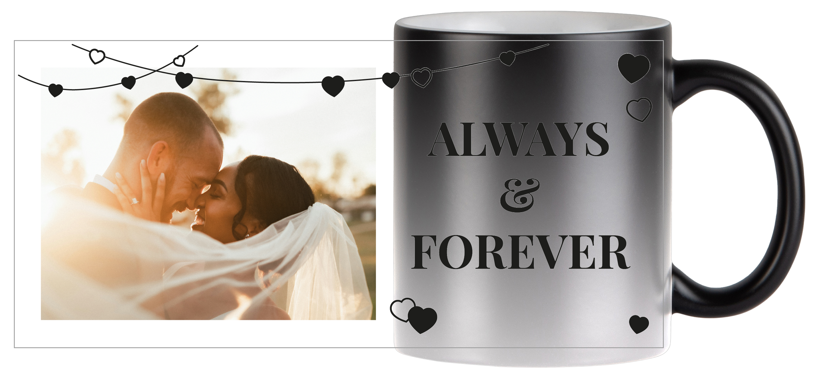 Image avec des coeurs 1 - Magic Tasse