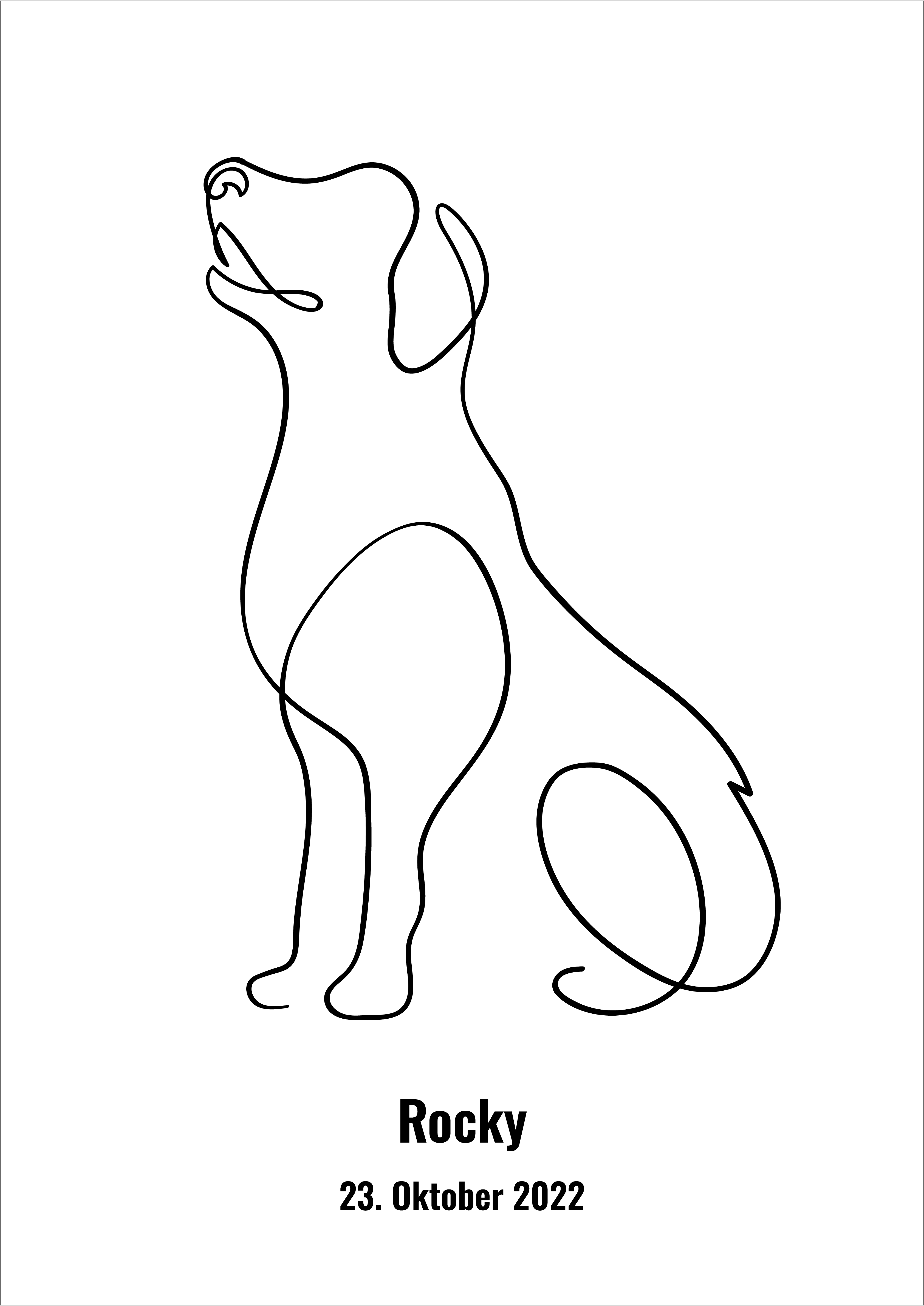 Dog - Lineart Poster