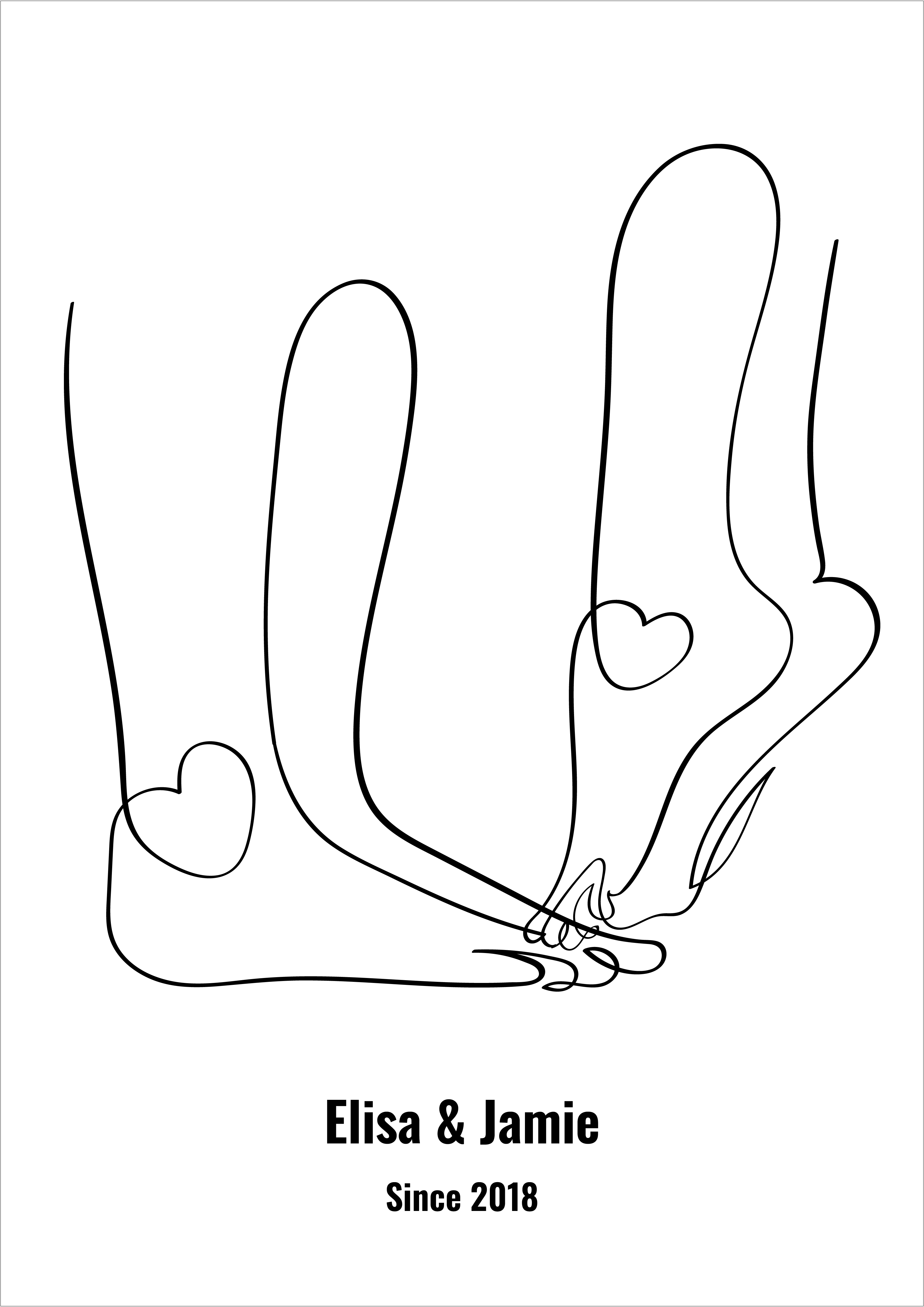 Feet - Lineart Poster
