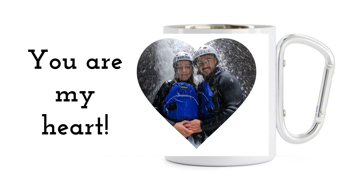 Image de cœur avec texte - Tasse de camping