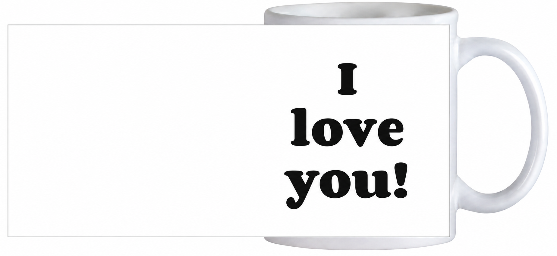 Text ohne Bild - Tasse weiss