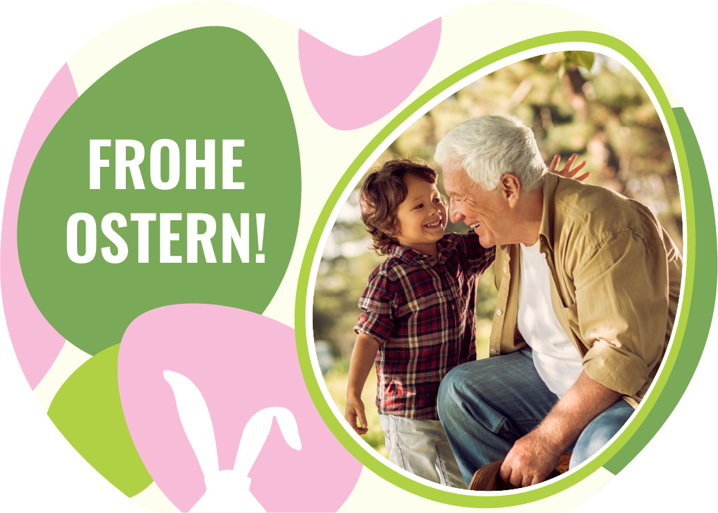 Ostern - Herz-Schneekugel